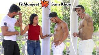 Biceps Vs Abs with SAM KHAN || FitManjeet