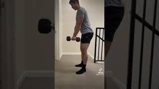 How to lift the weight up into position before starting an exercise