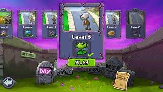 PLANTS VS ZOMBIES - DAY level 8 - ADVENTURE 2 - gameplay