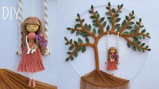 DIY Árbol +  Muñeca de Macrame (paso a paso) | DIY Macrame Tree + Doll Tutorial
