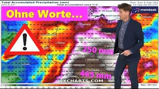Katastrophale Niederschläge über Europa. Sollte das so kommen, wäre es fatal. Prognose bis 15.9.