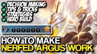 NERFED ARGUS GAME GUIDE  || MOBILE LEGENDS ADVANCED SERVER ADJUSTMENT GAME GUIDE