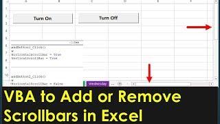 Turn On and Turn Off Scrollbars in Excel - VBA Example