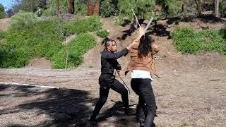 Toru and Fikshun's Sword Fight Rehearsal