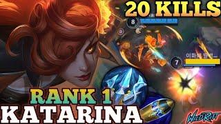 KATARINA PERFECT FAST HAND COMBO! CRAZY 20 KILLS - TOP 1 GLOBAL KATARINA BY Nameless - WILD RIFT