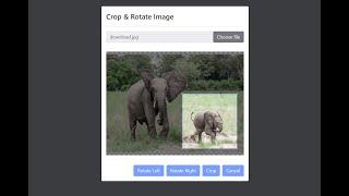 upload rotate crop image in PHP