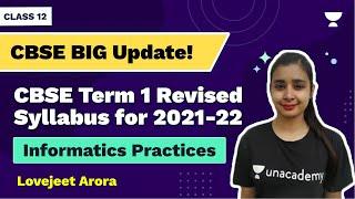 CBSE Term 1 Revised Syllabus for 2021-22  | Informatics Practices