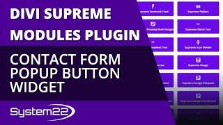 Divi Theme Supreme Modules Plugin Contact Form Popup Button Widget 