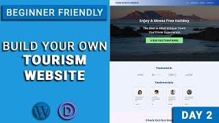 How To Make A Website For Tourism (WordPress & DIVI) | Day 2 - Hero Section & Social Proof Section