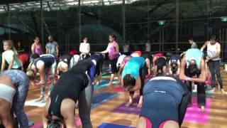 Mass yoga session "Om is Where the HeART is" at National Gallery Singapore