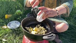 I cooked potato omelette: village life