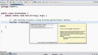 How to open notepad using java program?