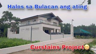 4 houses ang ating project sa Bulacan / curtains installation at home improvements