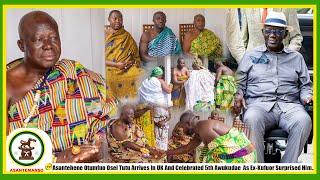 Asantehene Otumfuo Osei Tutu Arrives In UK And Celebrated 5th Awukudae  As Ex-Kufuor Surprised Him..