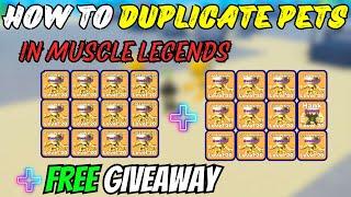 How to Duplicate Pets! & Free Gold Warrior Pets GIVEAWAY in Muscle legends 2024 ROBLOX | Glitch Pets