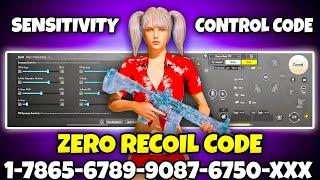 UPDATE 3.6 BEST ZERO RECOIL SENSITIVITY CODE+CONTROL SETTINGS BGMI/PUBG MOBILE