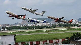 Jaipur Airport airplane take off