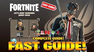 How To COMPLETE LET'S VAMPIRES QUESTS PACK CHALLENGES In Fortnite (Free Minato Hakaru Rewards Quest)