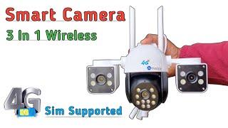 4G Camera - 3 in 1 Wireless 360 Camera || 4G Smart CCTV Camera for Outdoor Unboxing & Review