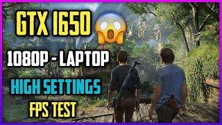 Uncharted 4 PC - GTX 1650 Laptop | 1080p - High Settings FPS Test