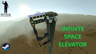 INFINITE Space Elevator Short - Space Engineers