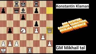 Mikhail tal Best game-15 GM Mikhail tal vs Konstantin Klaman- king side Attack #chess#mikhailtal