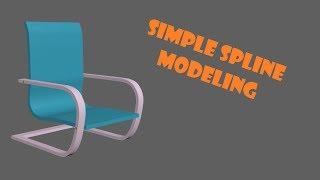 3ds Max Modeling Tutorial - Simple Spline Modeling a Chair