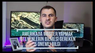 Amerikada Yüksek Lisans (Master) Yapmak Isteyenlere 5 Tavsiye