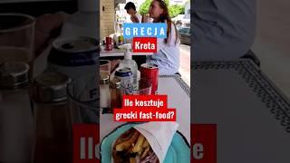 Chania na Krecie w Grecji Ile kosztuje lokalny fast-food? #grecja #kreta #chania #shorts