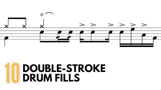 10 Tasty Drum Fills using Double-Stroke Rolls  (Sheet Music)