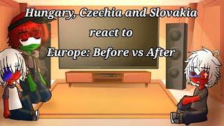 Hungary, Czechia and Slovakia react to Europe: Before vs After [] reaction video [] XDebil