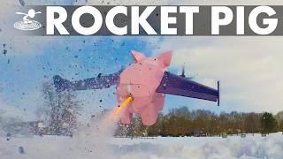 ROCKET PIG - Will It Fly!?!  JATO PIG!