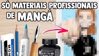 DESENHANDO SÓ COM MATERIAIS PROFISSIONAIS DE MANGÁ