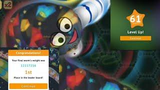 Wormate.io Do I Kill 28 Million Worm | Hitting Level 61 and 12 Million Gameplay