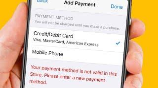 Your Payment Method is Not Valid in this Store iPhone | iOS 16 | 2023