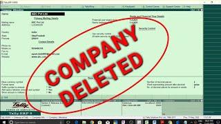 Delete Company Permanently Tally.ERP 9 | टैली में कंपनी डिलीट कैसे करें |