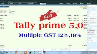 multiple gst rate entry in tally prime | multiple gst rate in single invoice | multiple tax rate