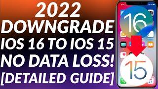 How to downgrade iOS 16 to 15 without data loss | Downgrade from iOS 16 | Detailed/Full Guide | 2022