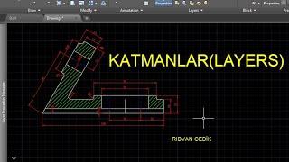 AutoCAD Katmanlar( Layers) uygulamalı