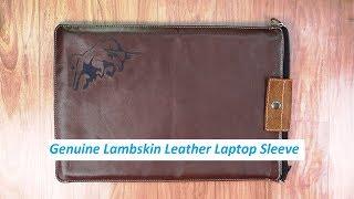 Genuine Lambskin Leather Laptop Sleeve in HINDI by TECHNICAL ASTHA