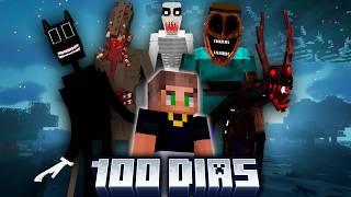 Sobrevivi 100 dias com TODOS os mods de terror do Minecraft