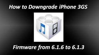 How to Downgrade iPhone 3GS iOS Firmware from 6.1.6 to 6.1.3