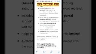 New Inbuilt Windows LAPs client | Released as part of April 2023 Patch Tuesday | Azure AD and AD