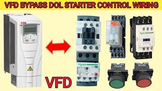 VFD bypass DOL starter control wiring connection in tamil