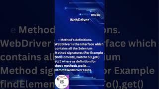 Difference between Webdriver & RemoteWebdriver #shorts #trending #selenium