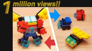 [LEGO Mini Robot Tutorial] Kombinierter Transformatorroboter mit 3 Fahrzeugen