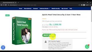 How to buy Quick Heal Total Security 2 User 1 Year New within 60 seconds from Antivirus Bazaar