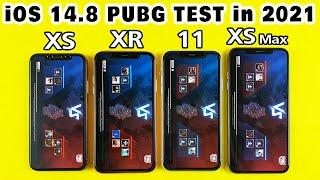 iPhone XS vs iPhone XR vs iPhone 11 vs XS Max PUBG TEST in 2021 - iOS 14.8 PUBG MOBILE TEST