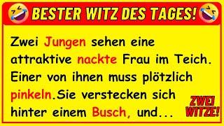  BESTER WITZ DES TAGES! Zwei junge Jungen sehen eine attraktive nackte Frau im Teich...