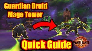 Quick Guide - Guardian Druid - Mage Tower SO EASY in World of Warcraft - The War Within